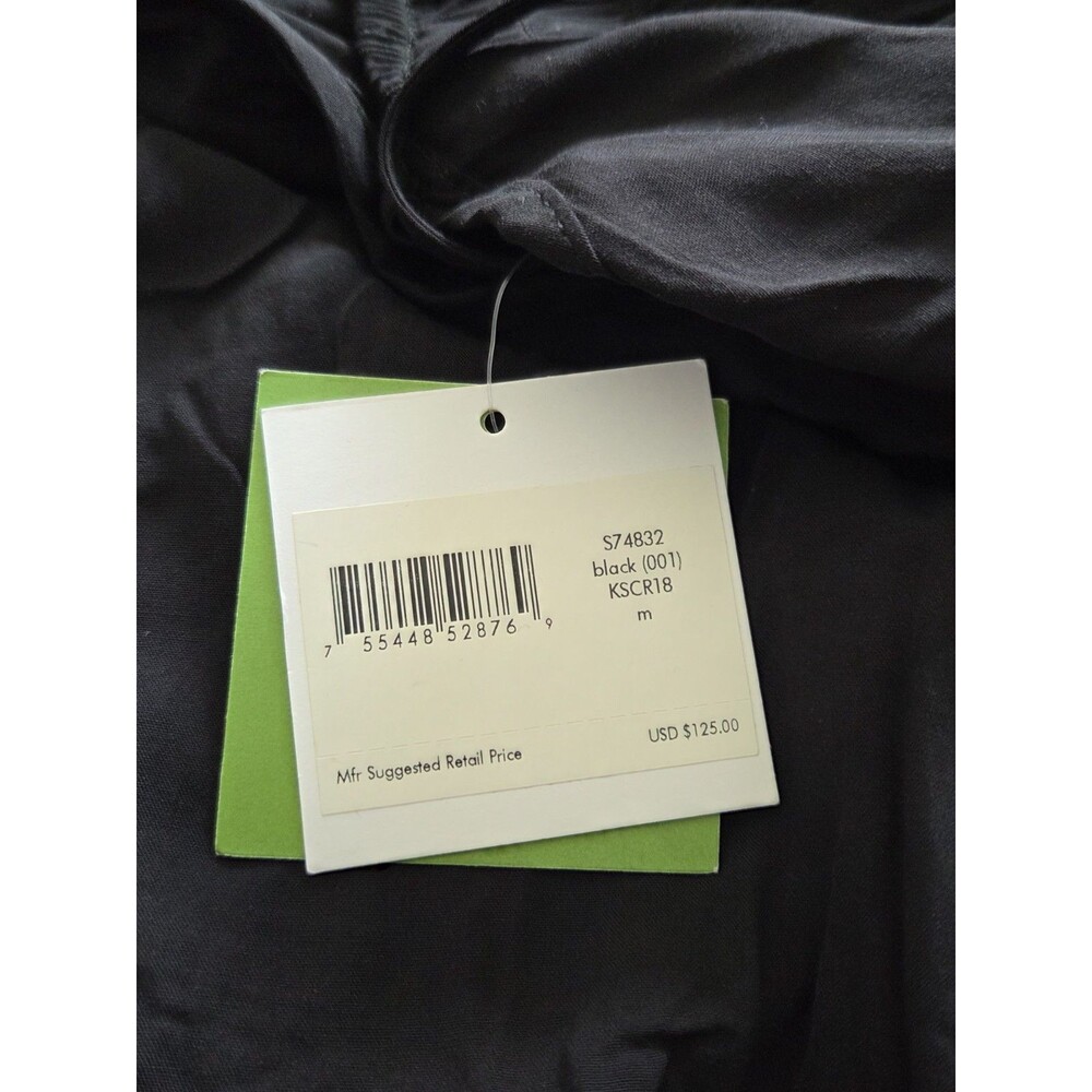 Kate Spade Black Romper | Tie Strap | Smocked Back | Size M | Pockets | NWT - Picture 9 of 11